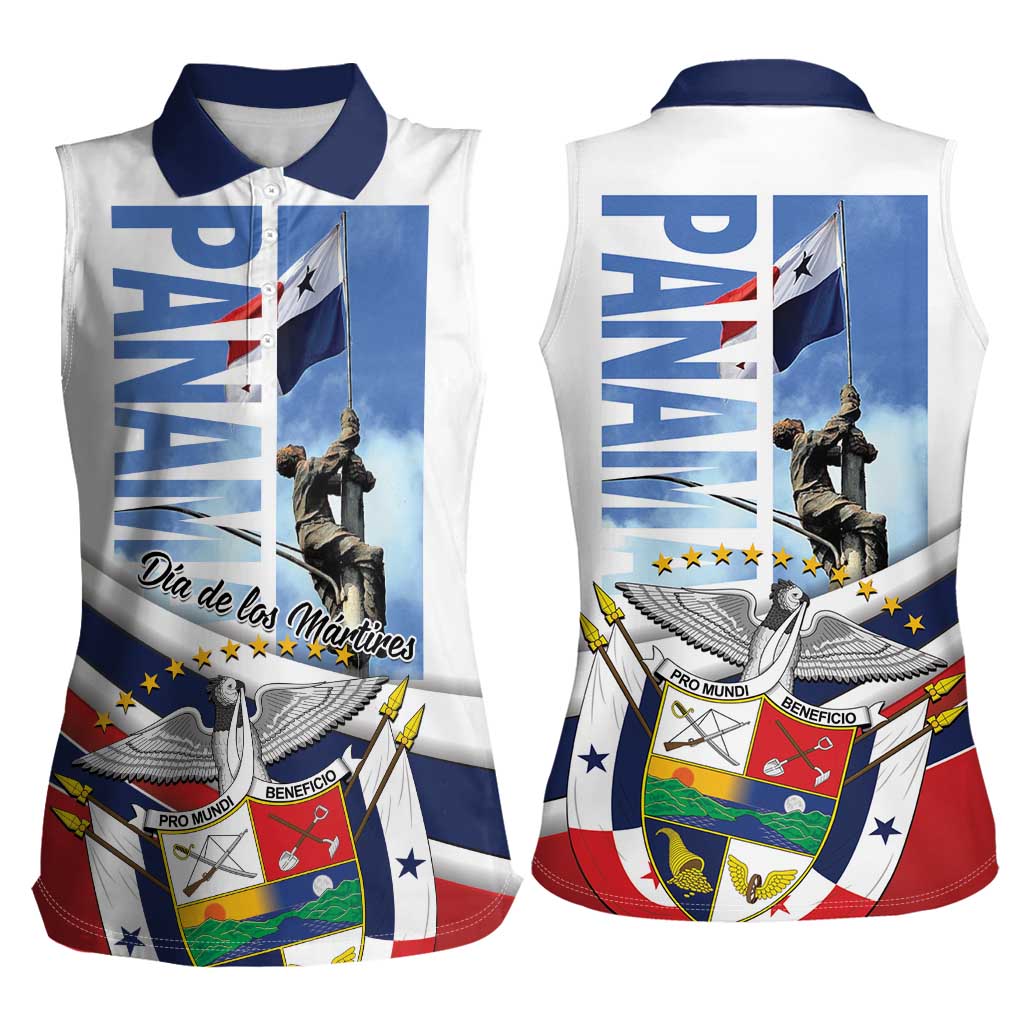 Panama Martyrs Day Women Sleeveless Polo Shirt Dia de los Martires - Wonder Print Shop