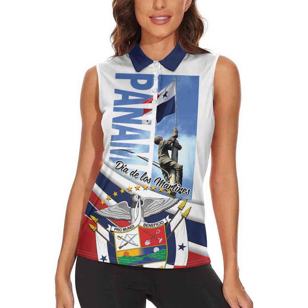 Panama Martyrs Day Women Sleeveless Polo Shirt Dia de los Martires - Wonder Print Shop