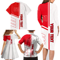 Tunisia Football Family Matching Long Sleeve Bodycon Dress and Hawaiian Shirt Go Eagles of Carthage - Wonder Print Shop