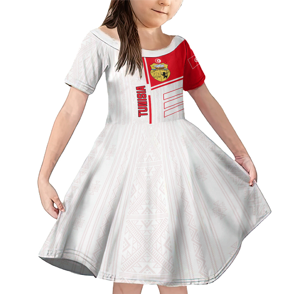 Tunisia Football Family Matching Mermaid Dress and Hawaiian Shirt Go Eagles of Carthage - Wonder Print Shop