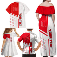 Tunisia Football Family Matching Off Shoulder Maxi Dress and Hawaiian Shirt Go Eagles of Carthage - Wonder Print Shop