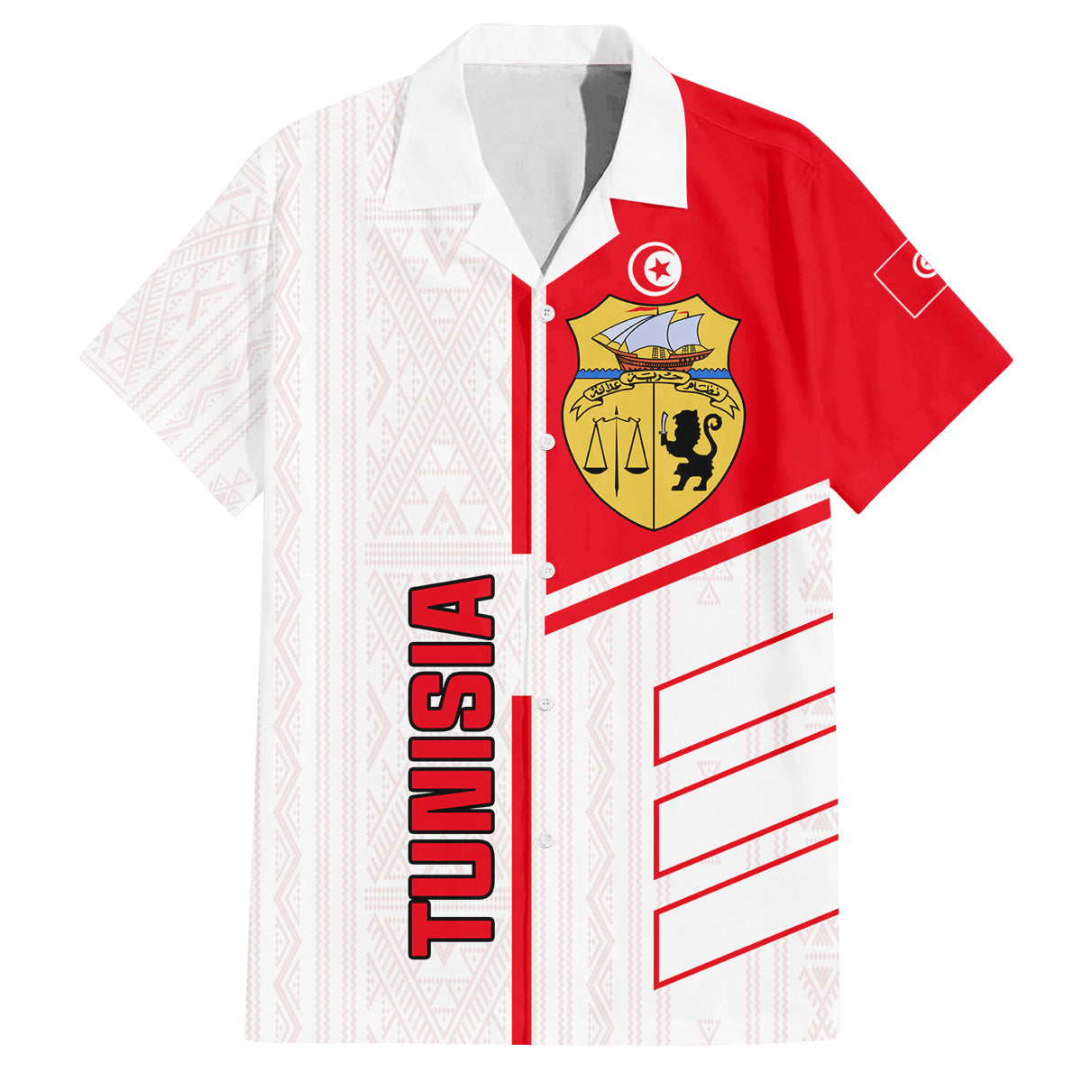 Tunisia Football Family Matching Off Shoulder Short Dress and Hawaiian Shirt Go Eagles of Carthage - Wonder Print Shop