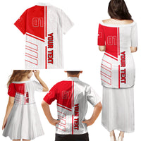 Tunisia Football Family Matching Puletasi and Hawaiian Shirt Go Eagles of Carthage - Wonder Print Shop