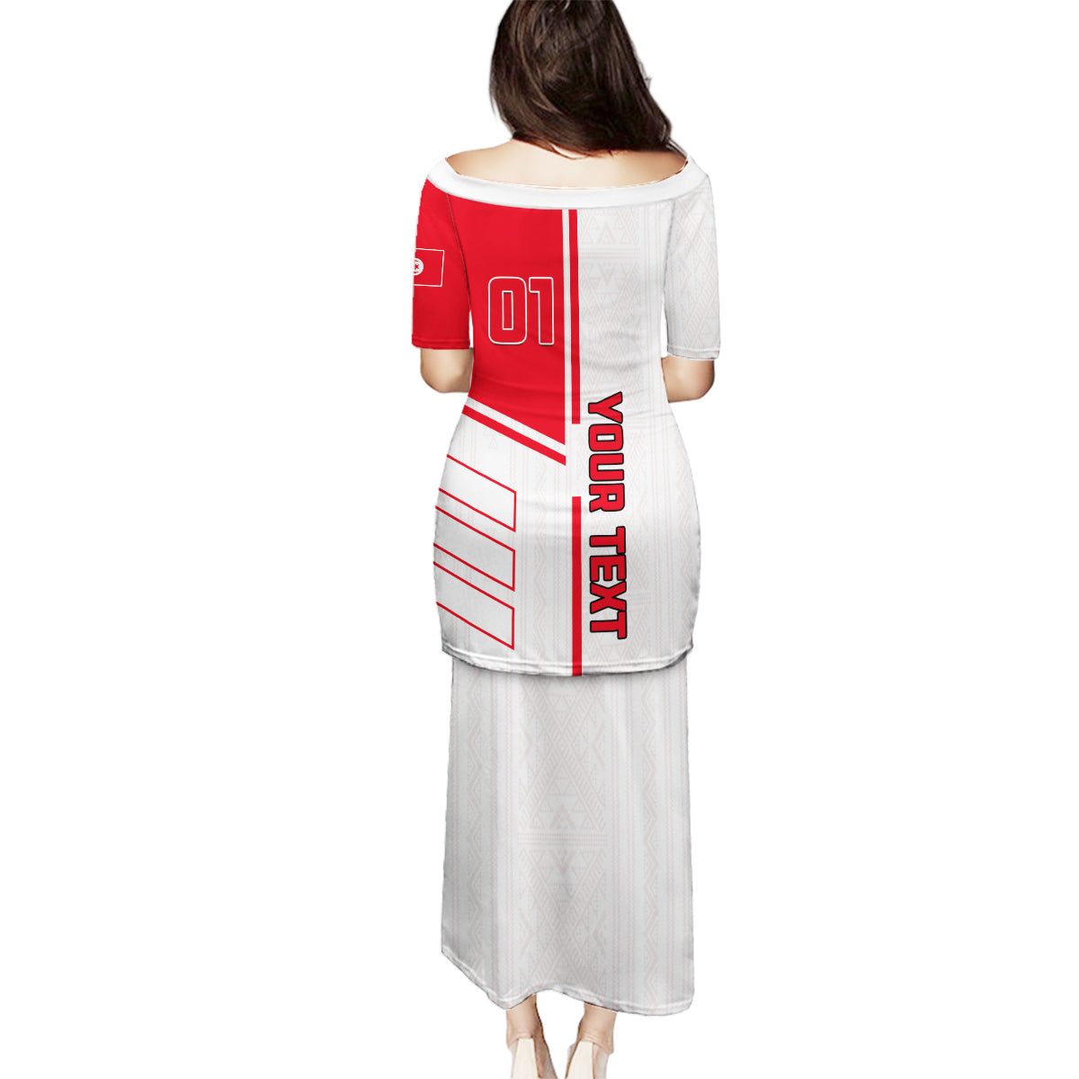 Tunisia Football Family Matching Puletasi and Hawaiian Shirt Go Eagles of Carthage - Wonder Print Shop