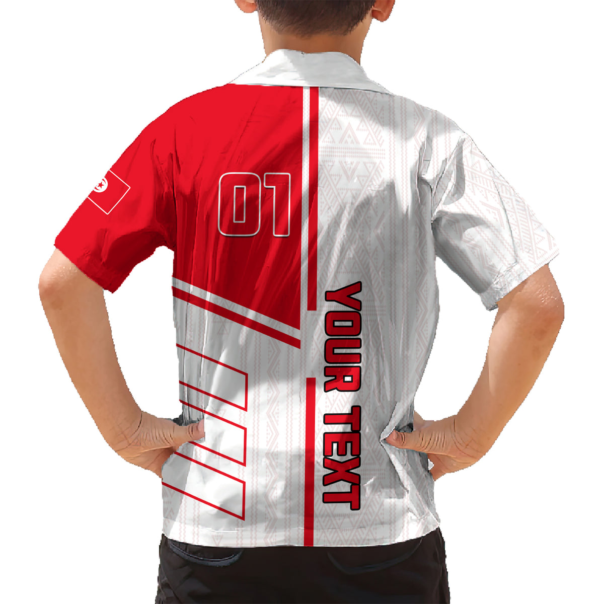 Tunisia Football Family Matching Short Sleeve Bodycon Dress and Hawaiian Shirt Go Eagles of Carthage - Wonder Print Shop