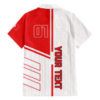 Tunisia Football Family Matching Short Sleeve Bodycon Dress and Hawaiian Shirt Go Eagles of Carthage - Wonder Print Shop