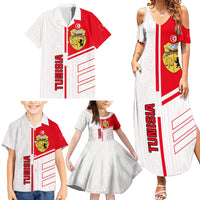 Tunisia Football Family Matching Summer Maxi Dress and Hawaiian Shirt Go Eagles of Carthage - Wonder Print Shop