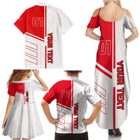 Tunisia Football Family Matching Summer Maxi Dress and Hawaiian Shirt Go Eagles of Carthage - Wonder Print Shop