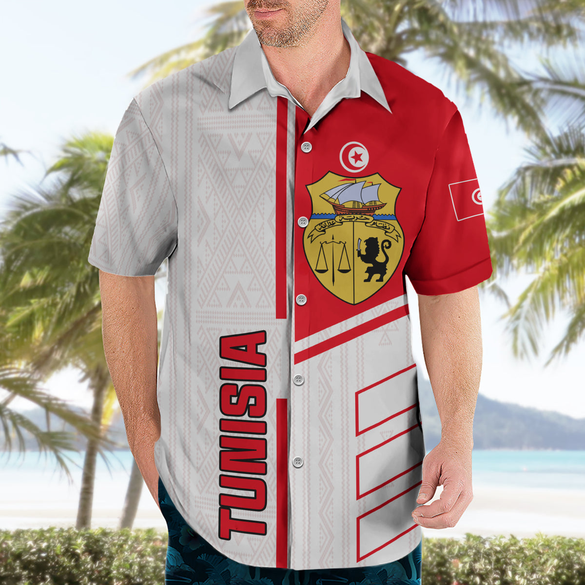 Tunisia Football Hawaiian Shirt Go Eagles of Carthage - Wonder Print Shop