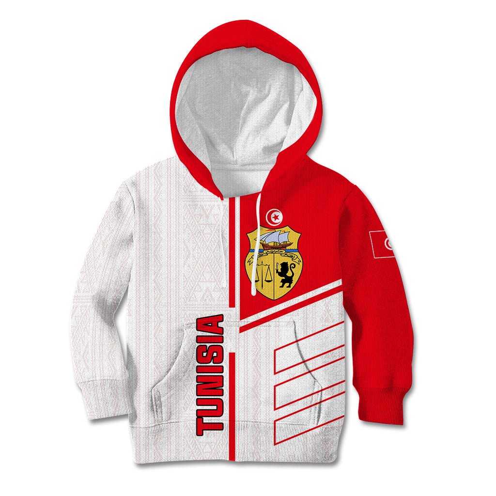 Tunisia Football Kid Hoodie Go Eagles of Carthage - Wonder Print Shop