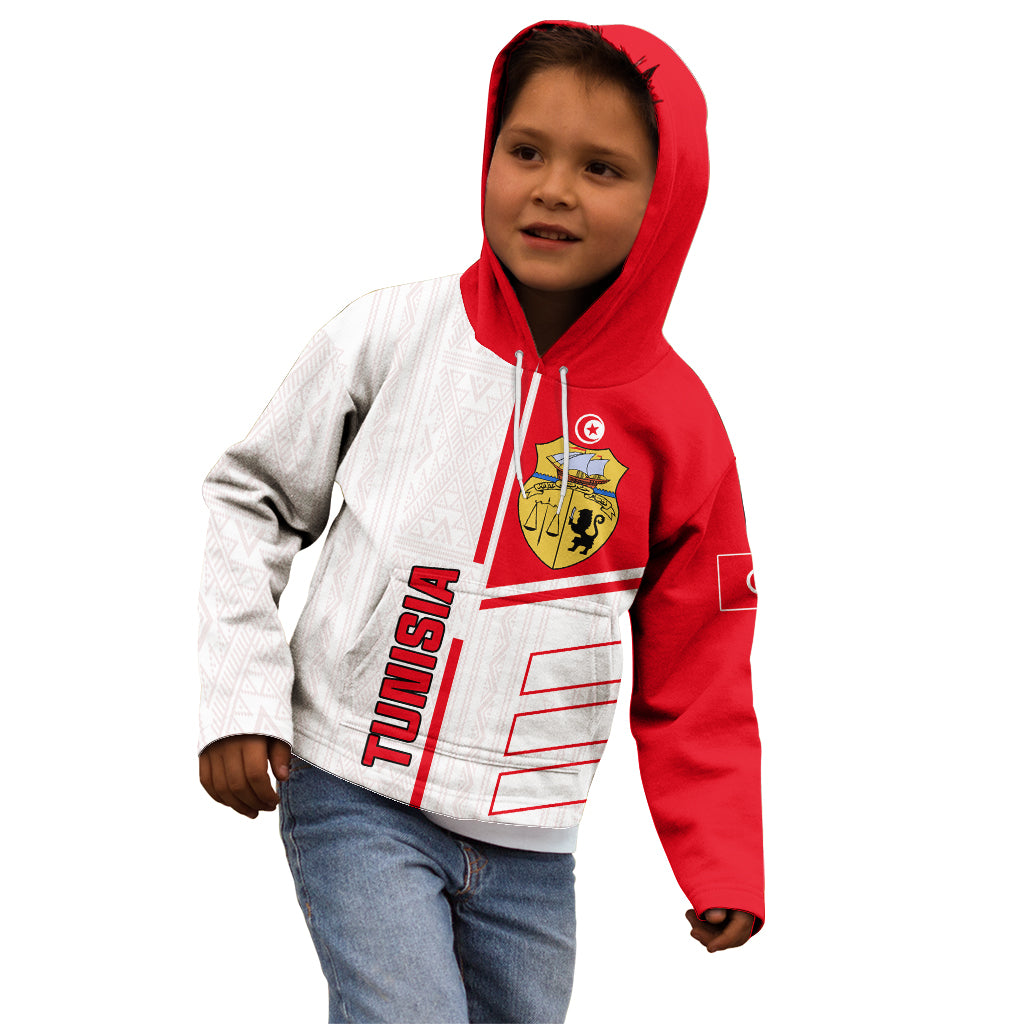 Tunisia Football Kid Hoodie Go Eagles of Carthage - Wonder Print Shop