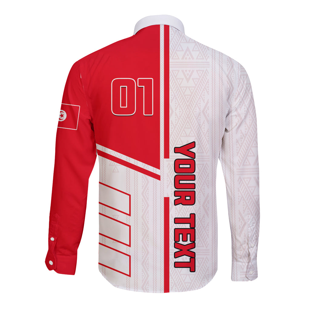 Tunisia Football Long Sleeve Button Shirt Go Eagles of Carthage - Wonder Print Shop