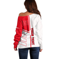 Tunisia Football Off Shoulder Sweater Go Eagles of Carthage - Wonder Print Shop