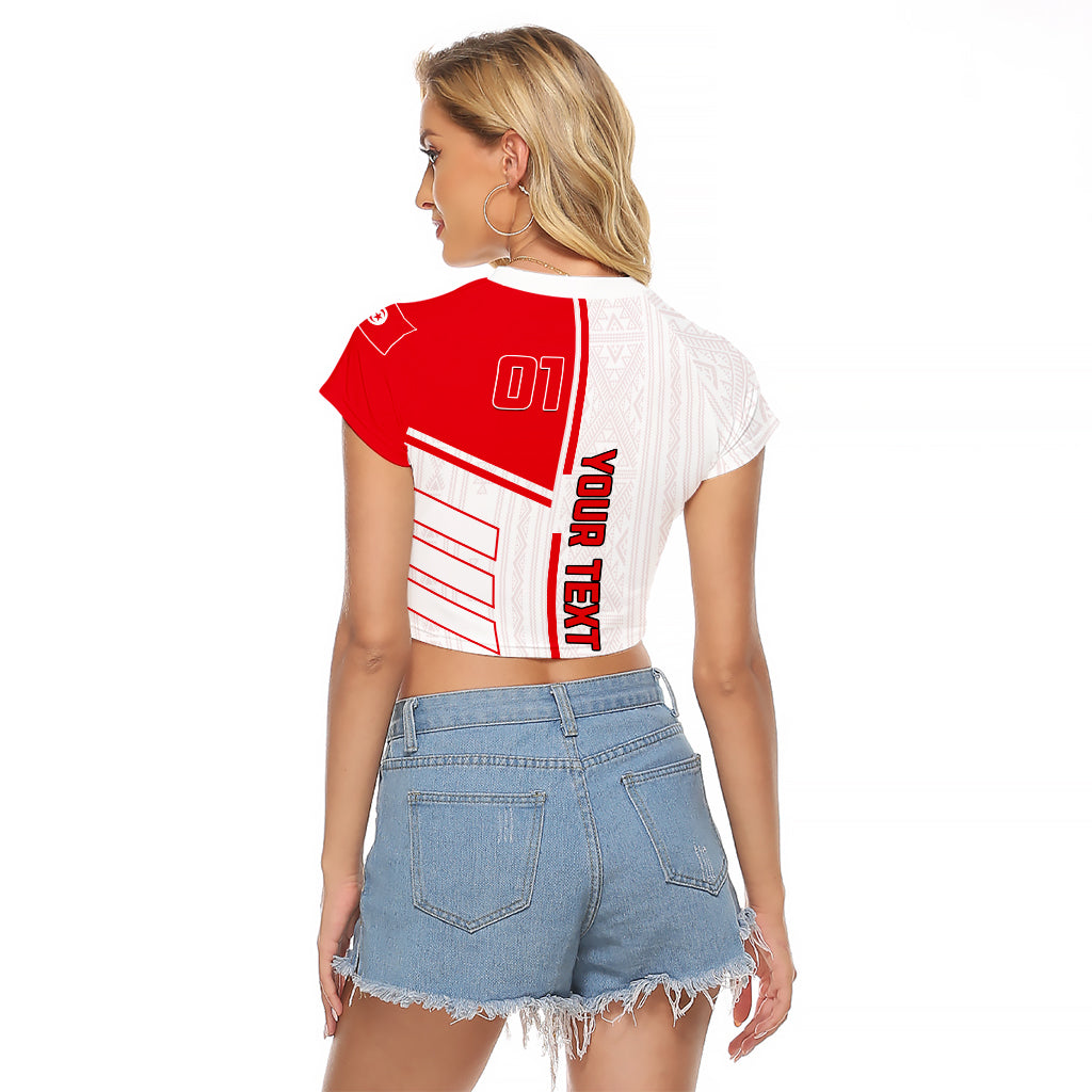 Tunisia Football Raglan Cropped T Shirt Go Eagles of Carthage - Wonder Print Shop