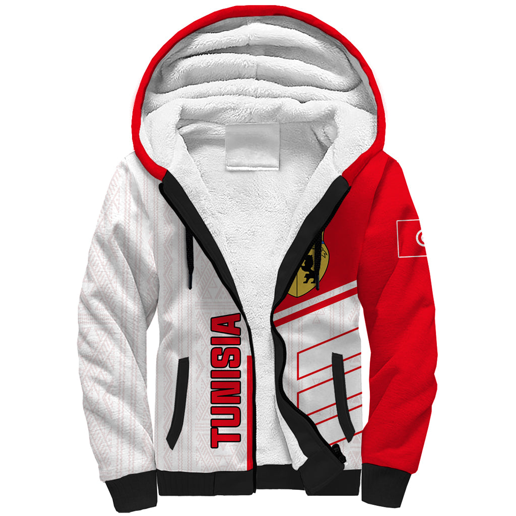Tunisia Football Sherpa Hoodie Go Eagles of Carthage - Wonder Print Shop