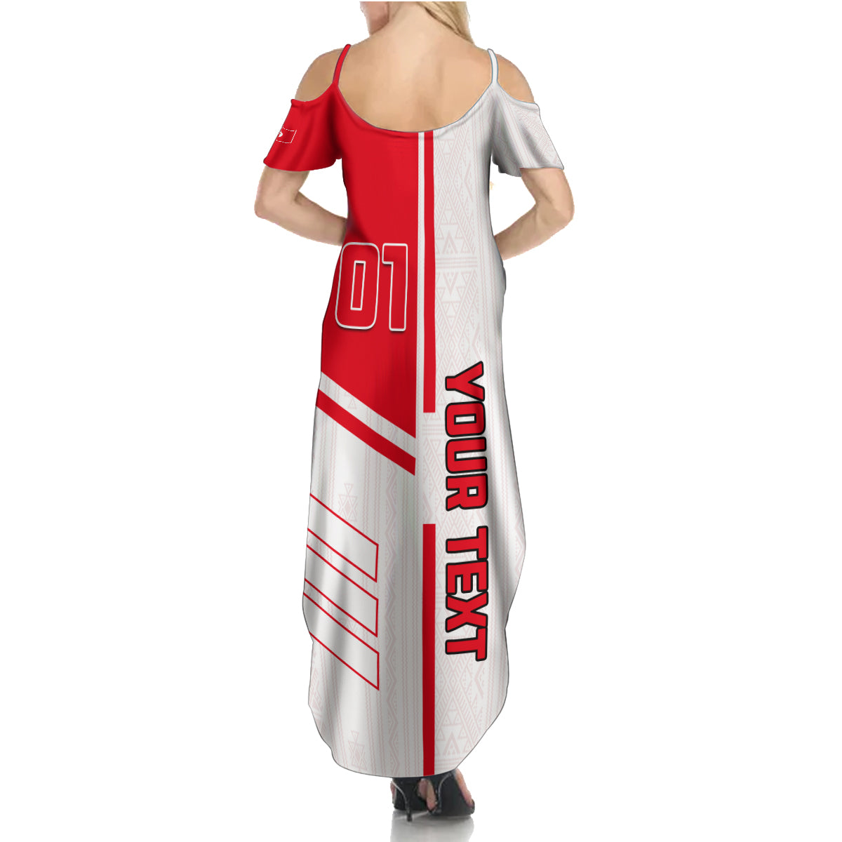 Tunisia Football Summer Maxi Dress Go Eagles of Carthage - Wonder Print Shop