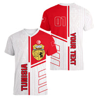 Tunisia Football Women V Neck T Shirt Go Eagles of Carthage - Wonder Print Shop