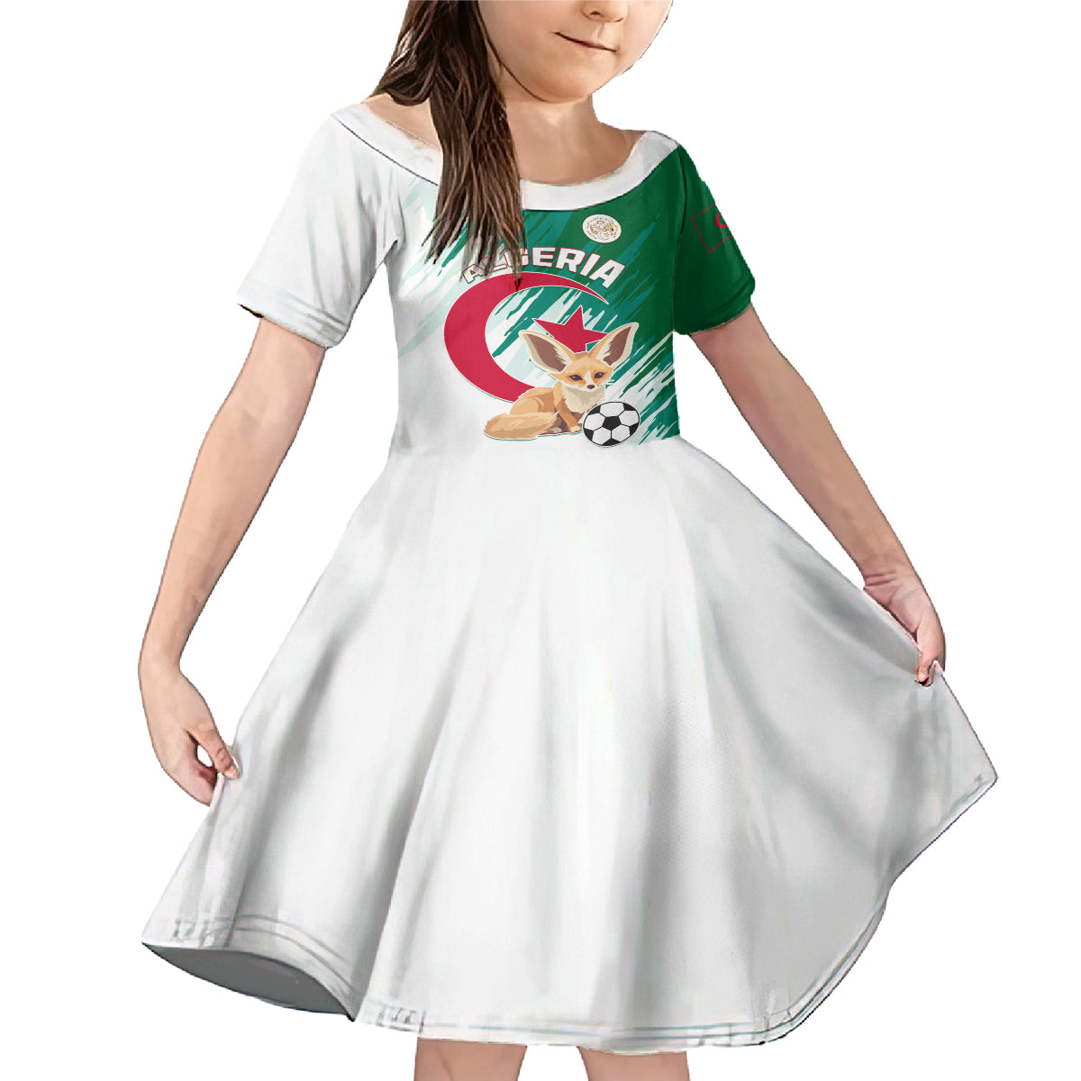 Algeria Football Family Matching Mermaid Dress and Hawaiian Shirt Go Les Fennecs - Wonder Print Shop