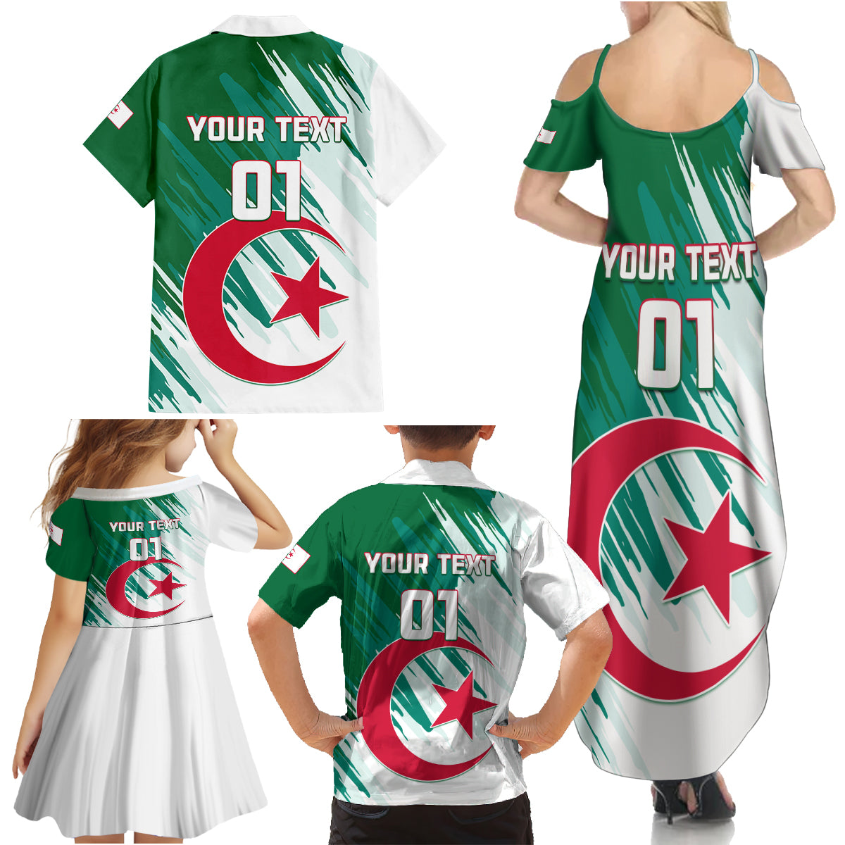Algeria Football Family Matching Summer Maxi Dress and Hawaiian Shirt Go Les Fennecs - Wonder Print Shop