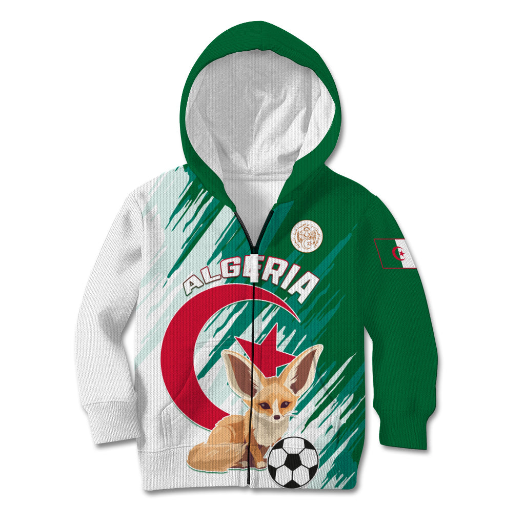 Algeria Football Kid Hoodie Go Les Fennecs - Wonder Print Shop