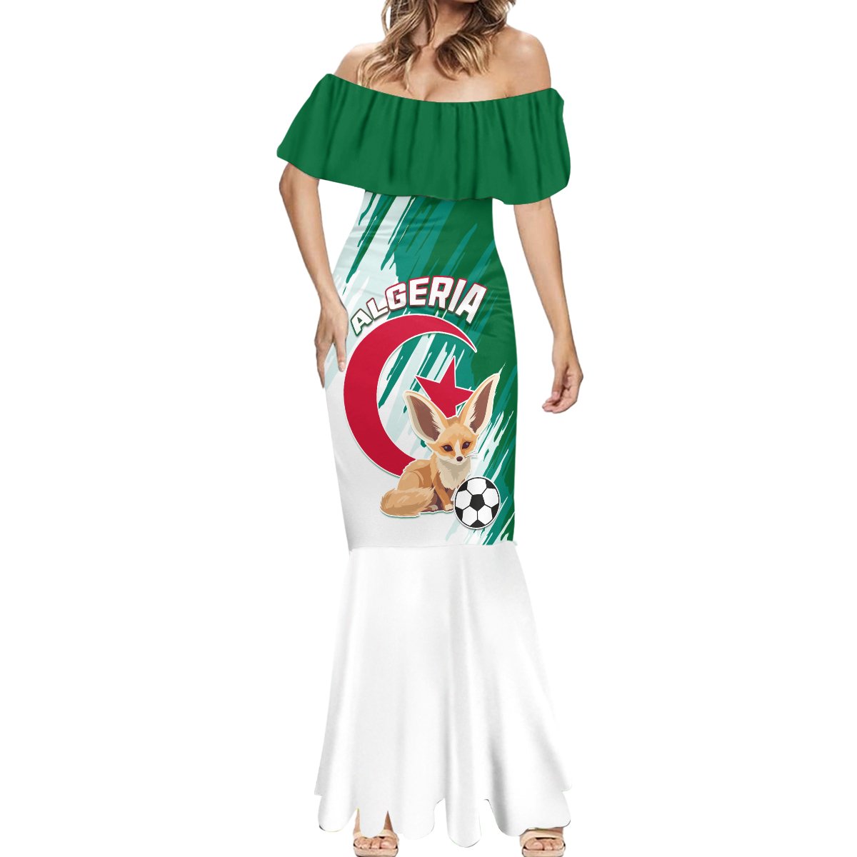 Algeria Football Mermaid Dress Go Les Fennecs - Wonder Print Shop