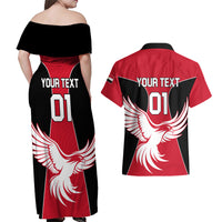 Egypt Football Couples Matching Off Shoulder Maxi Dress and Hawaiian Shirt Go The Pharaohs - Wonder Print Shop