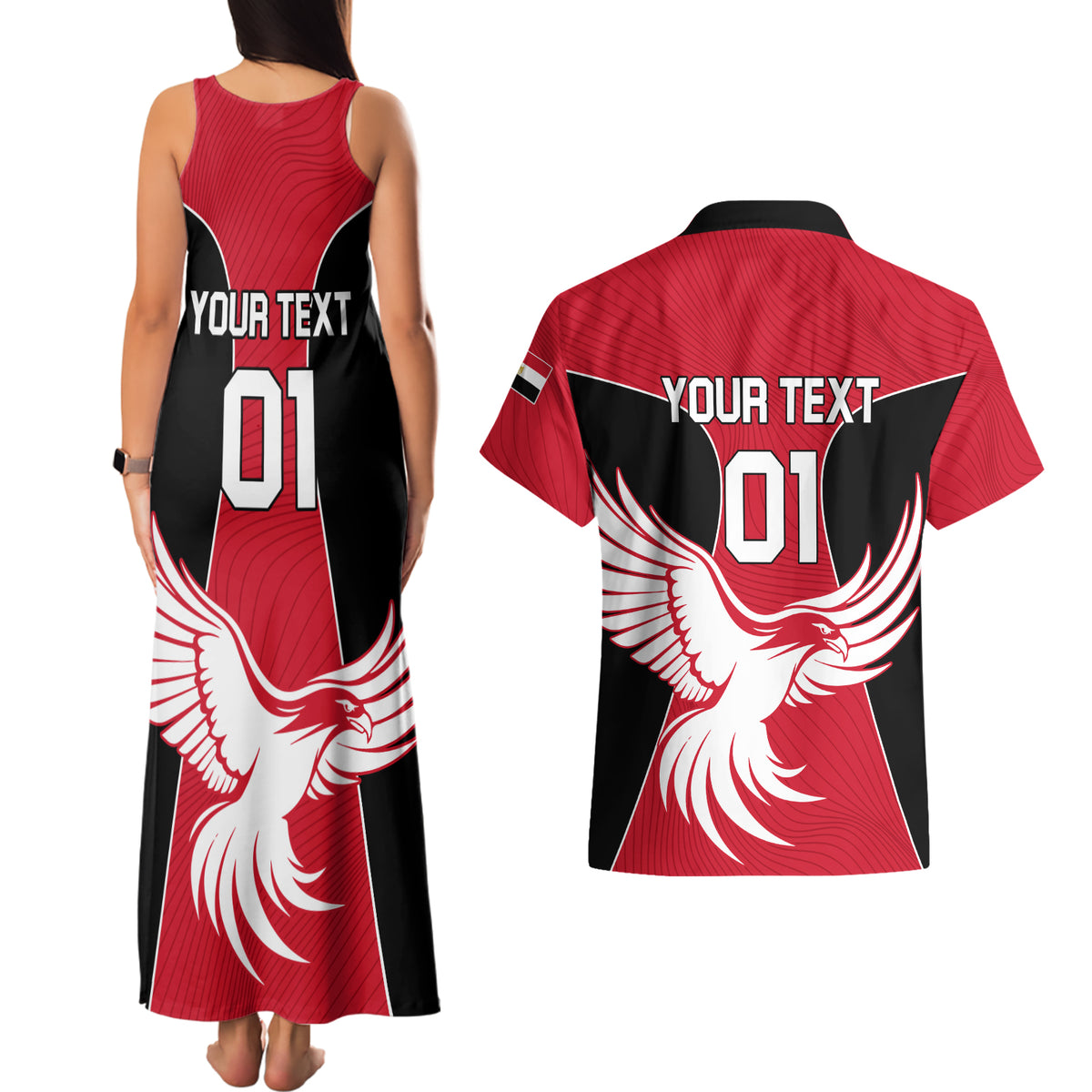 Egypt Football Couples Matching Tank Maxi Dress and Hawaiian Shirt Go The Pharaohs - Wonder Print Shop
