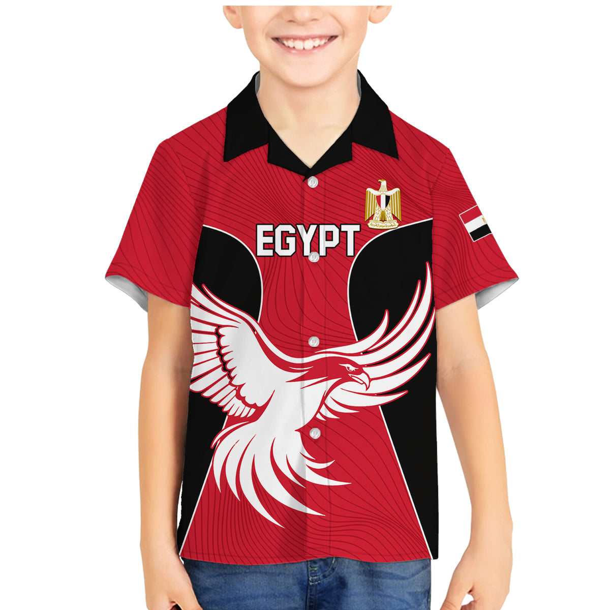 Egypt Football Family Matching Mermaid Dress and Hawaiian Shirt Go The Pharaohs - Wonder Print Shop