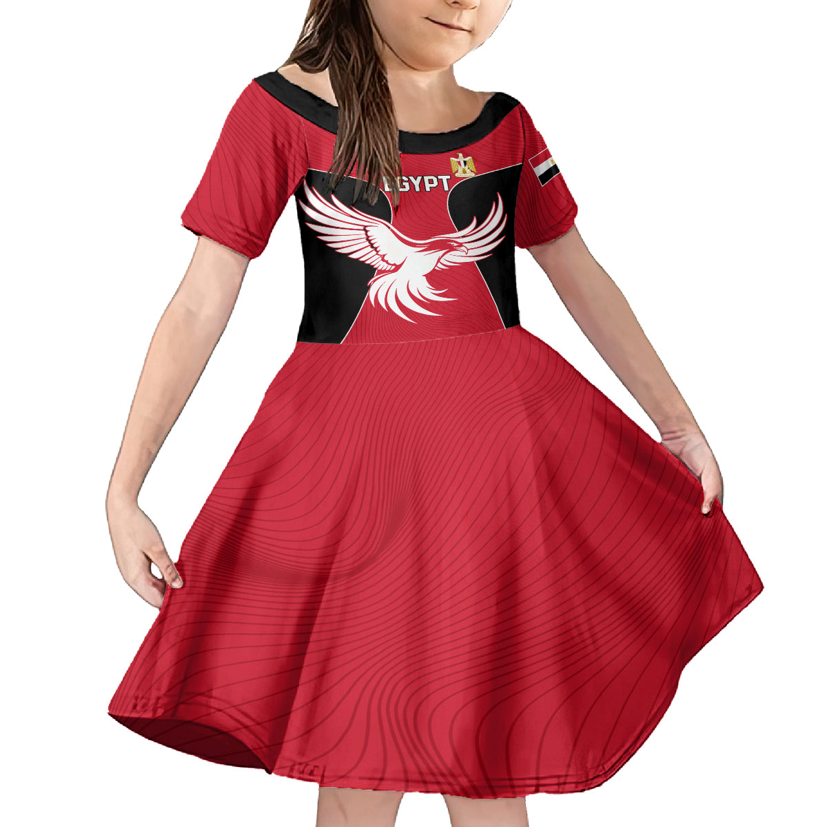Egypt Football Kid Short Sleeve Dress Go The Pharaohs - Wonder Print Shop