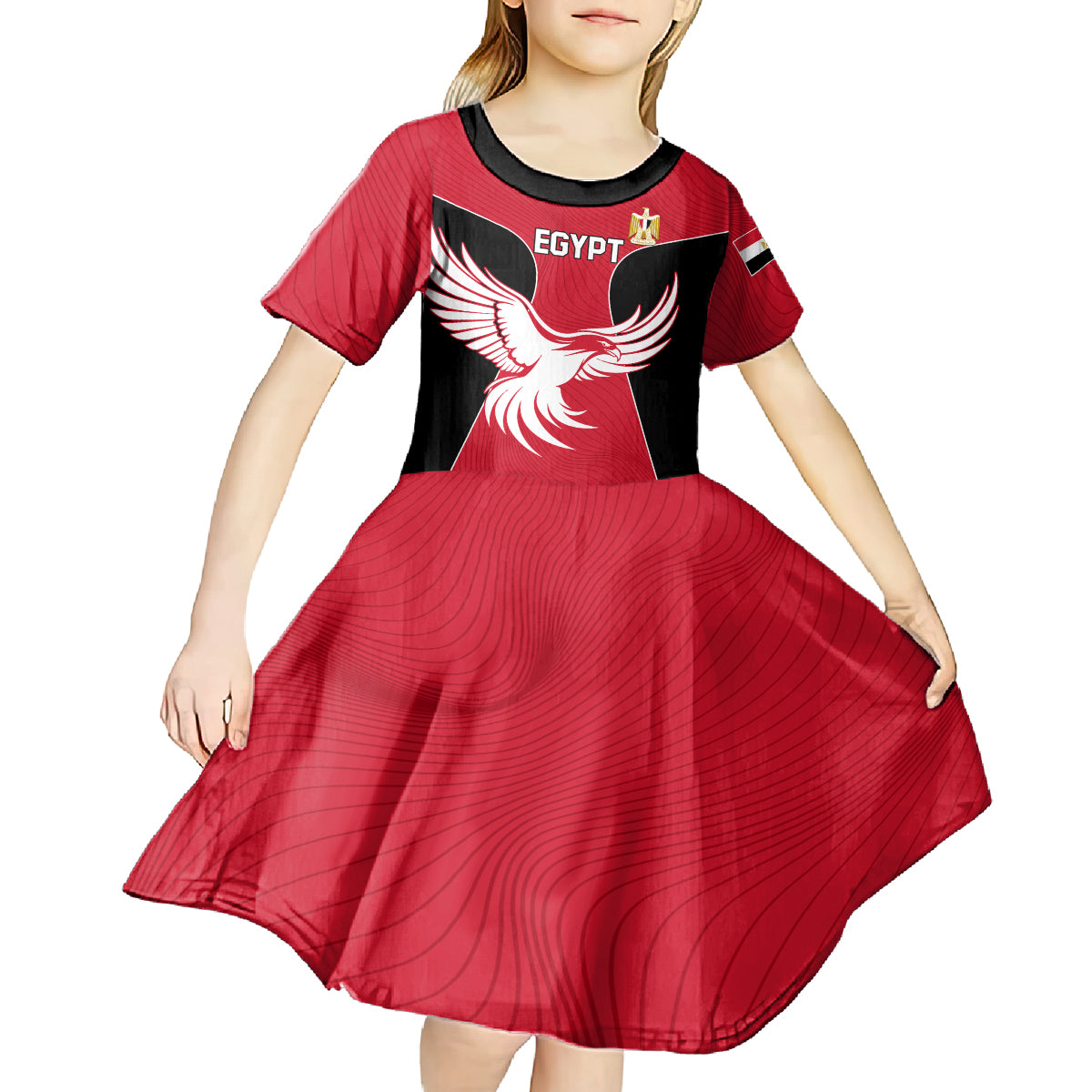 Egypt Football Kid Short Sleeve Dress Go The Pharaohs - Wonder Print Shop