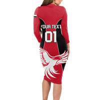 Egypt Football Long Sleeve Bodycon Dress Go The Pharaohs - Wonder Print Shop