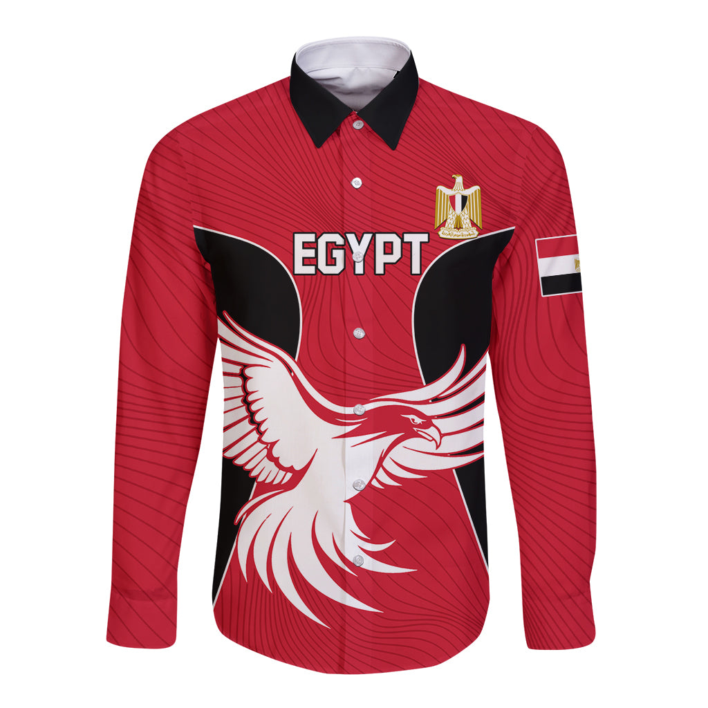 Egypt Football Long Sleeve Button Shirt Go The Pharaohs