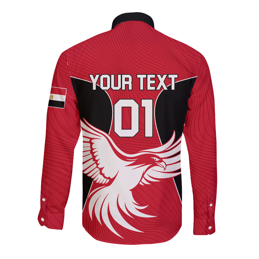 Egypt Football Long Sleeve Button Shirt Go The Pharaohs - Wonder Print Shop