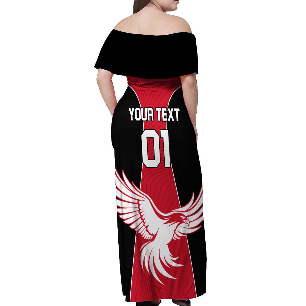 Egypt Football Off Shoulder Maxi Dress Go The Pharaohs - Wonder Print Shop