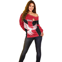 Egypt Football Off Shoulder Sweater Go The Pharaohs - Wonder Print Shop