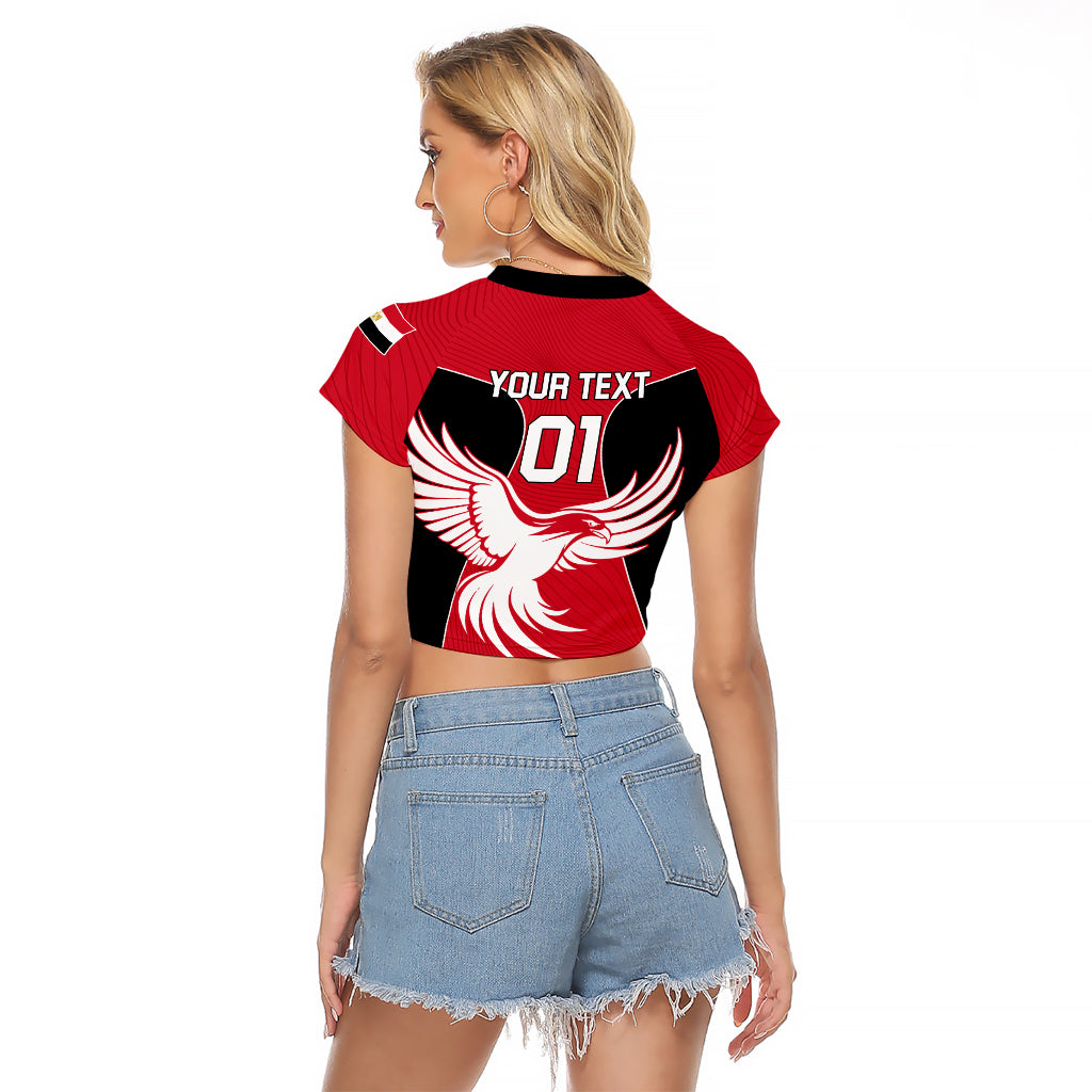 Egypt Football Raglan Cropped T Shirt Go The Pharaohs - Wonder Print Shop