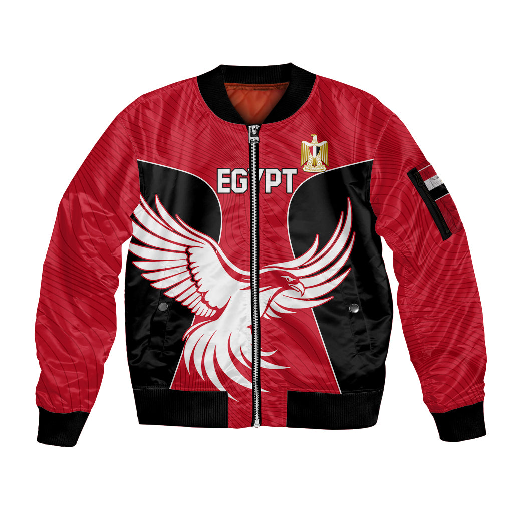 Egypt Football Sleeve Zip Bomber Jacket Go The Pharaohs - Wonder Print Shop