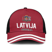 Hockey 2026 Latvia Baseball Net Cap Latvians Go Champions