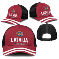 Hockey 2026 Latvia Baseball Net Cap Latvians Go Champions
