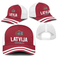 Hockey 2026 Latvia Baseball Net Cap Latvians Go Champions