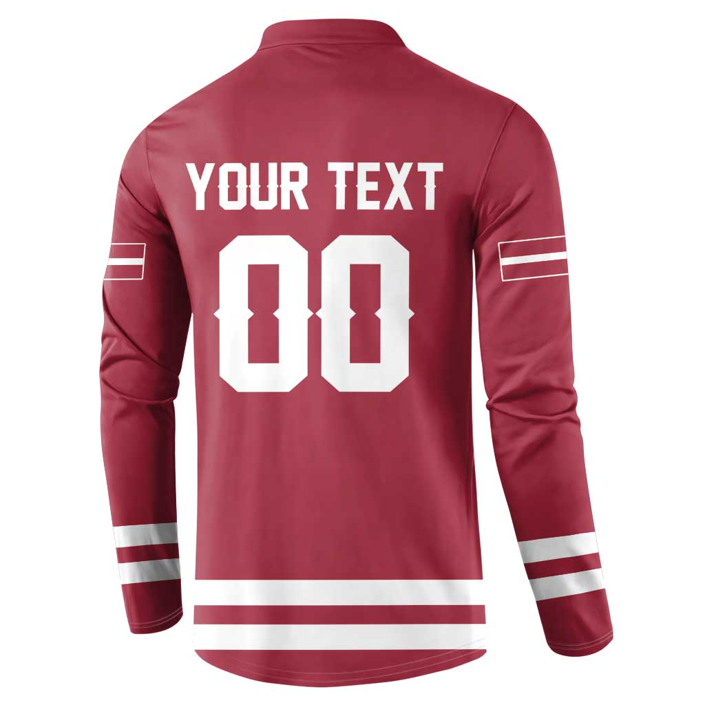 Custom Hockey 2026 Latvia Button Sweatshirt Latvians Go Champions