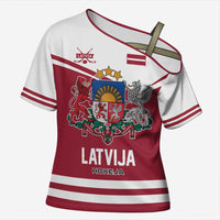 Custom Hockey 2026 Latvia Cross Shoulder Shirt Latvians Go Champions