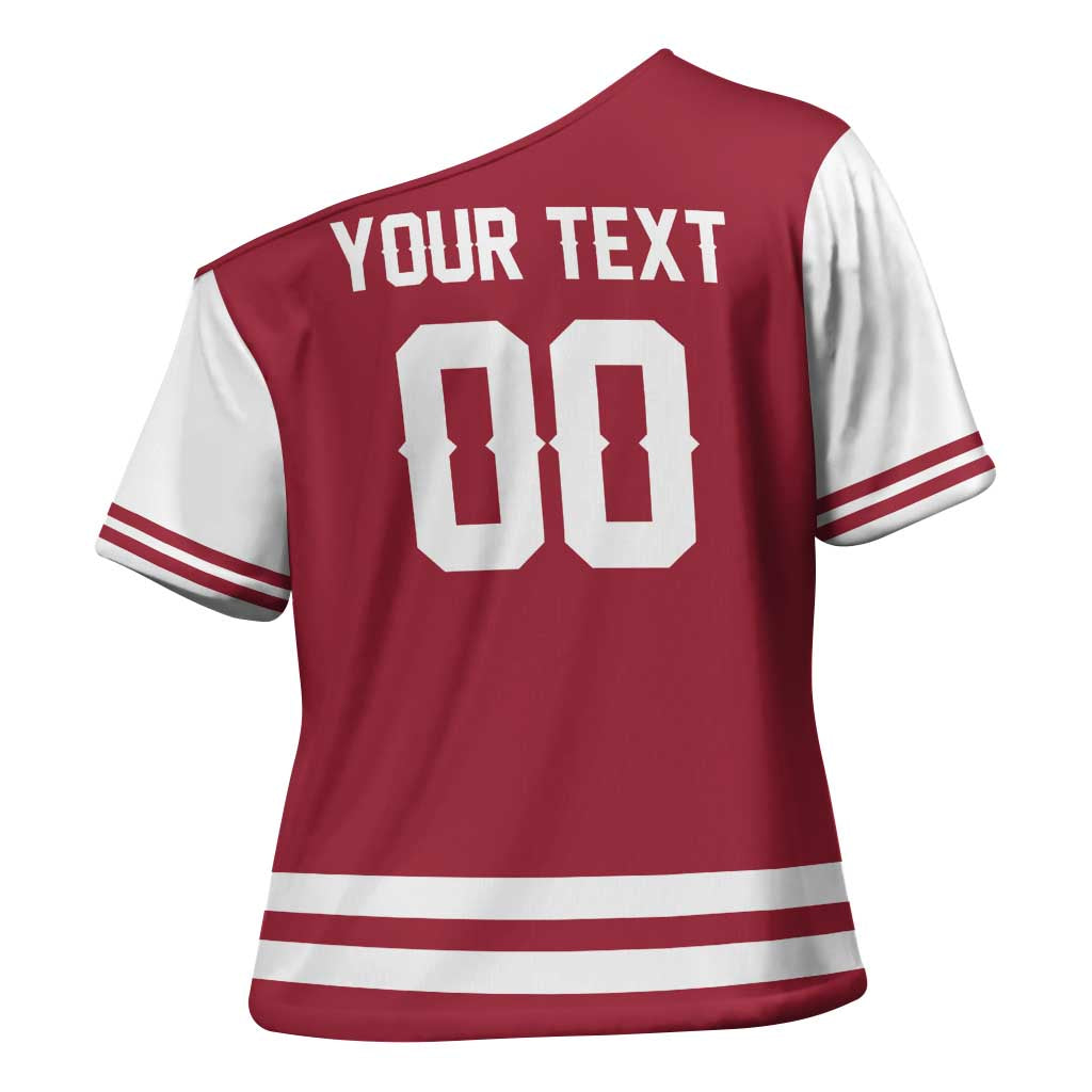 Custom Hockey 2026 Latvia Cross Shoulder Shirt Latvians Go Champions