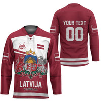 Custom Hockey 2026 Latvia Hockey Jersey Latvians Go Champions