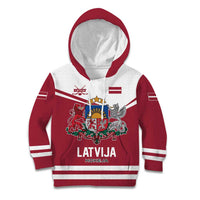 Custom Hockey 2026 Latvia Kid Hoodie Latvians Go Champions