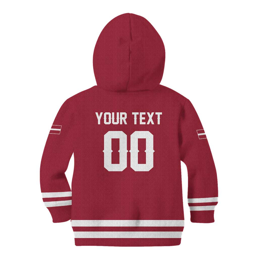Custom Hockey 2026 Latvia Kid Hoodie Latvians Go Champions