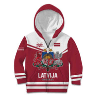 Custom Hockey 2026 Latvia Kid Hoodie Latvians Go Champions