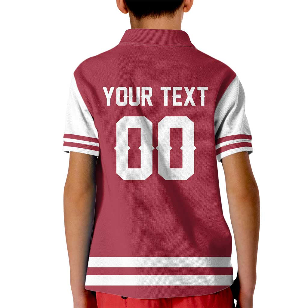 Custom Hockey 2026 Latvia Kid Polo Shirt Latvians Go Champions