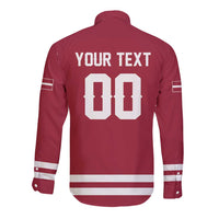 Custom Hockey 2026 Latvia Long Sleeve Button Shirt Latvians Go Champions
