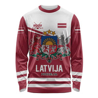Custom Hockey 2026 Latvia Long Sleeve Shirt Latvians Go Champions